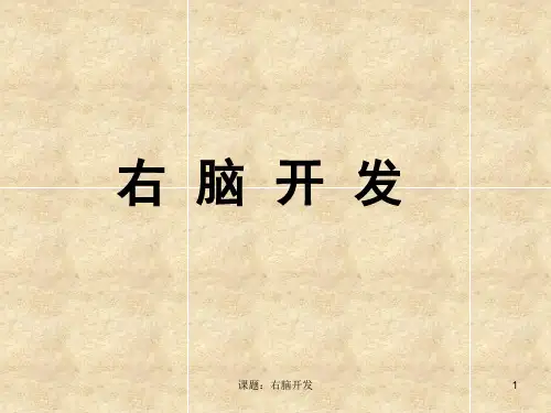 课题：右脑开发ppt课件