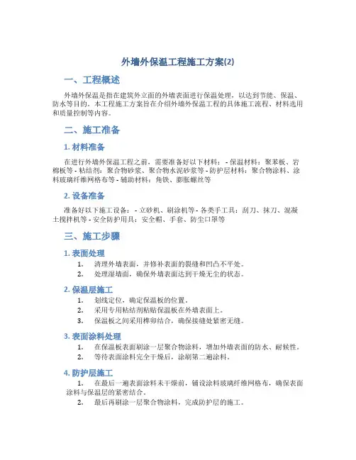 外墙外保温工程施工方案(2)