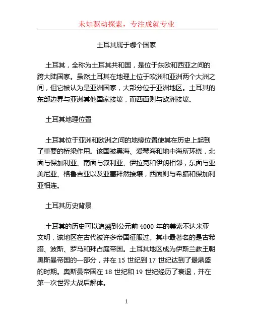土耳其属于哪个国家(1)