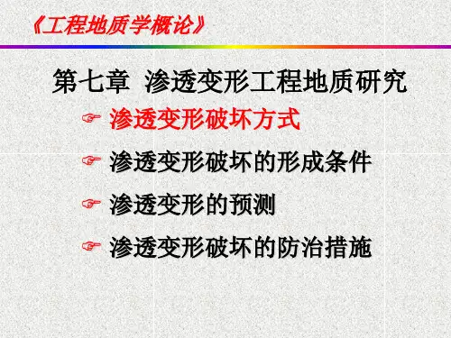 第7章 渗透变形工程地质研究