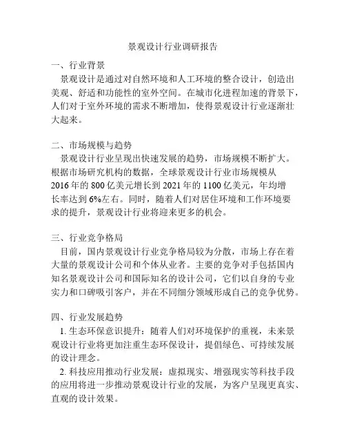 景观设计行业调研报告