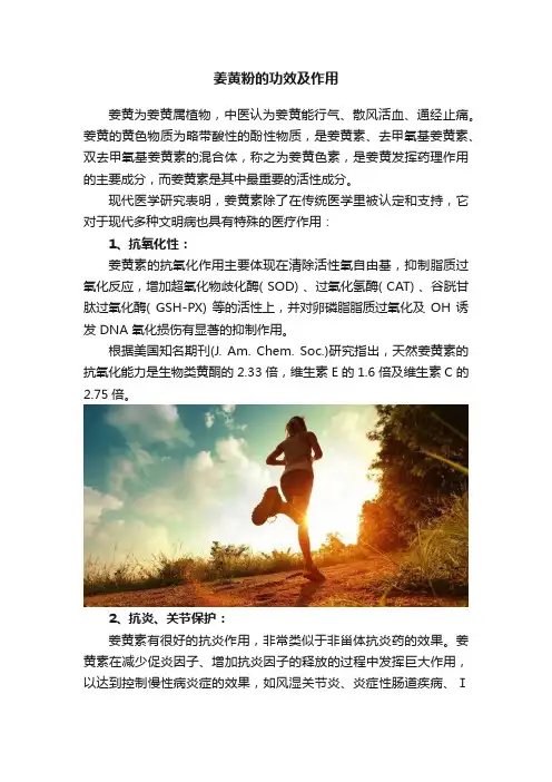 姜黄粉的功效及作用