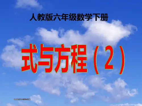 人教版六年级数学下册 第6单元 整理和复习 1. 数与代数 第7课时  式与方程(2)