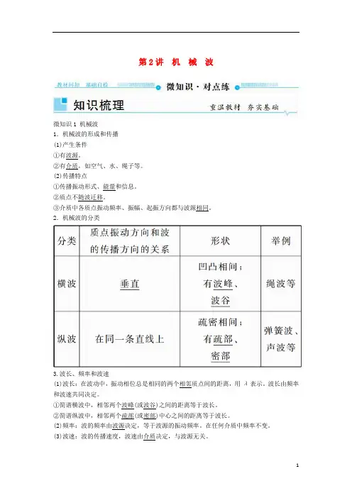 高考物理一轮复习第十四章机械振动与机械波第2讲机械波学案