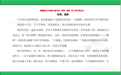 部编语文六年级上册习作：有你,真好 (2)【作文范文】