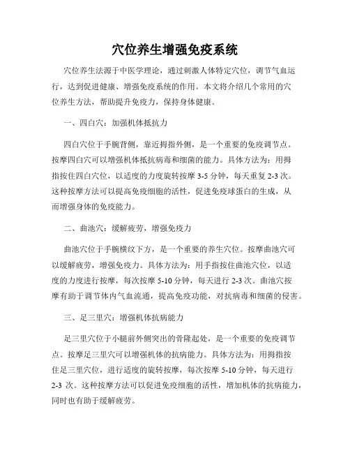 穴位养生增强免疫系统