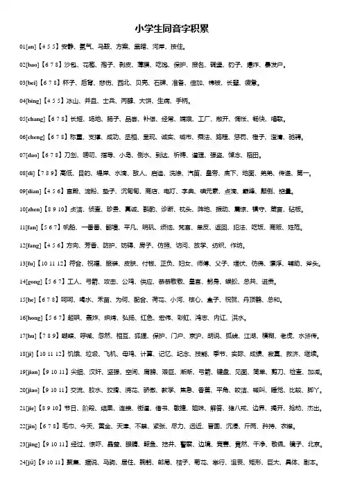 (完整版)常见同音字集锦