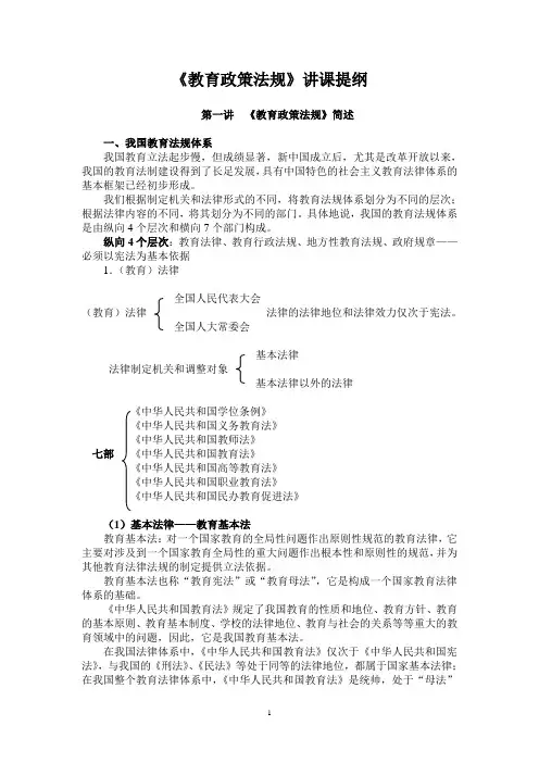 教育政策法规讲义