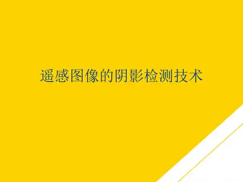 遥感图像的阴影检测技术(最全版)PTT文档