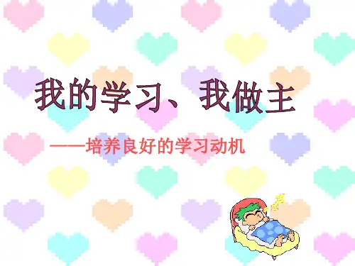 南师大版高中心理健康教育 培养良好的学习动机《我的学习我做主》ppt课件