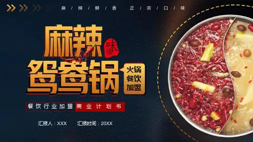 餐厅行业加盟 美食商业计划书 总结策划案 述职和汇报 商务PPT模板