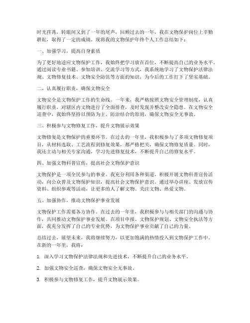 文物保护年终个人工作总结