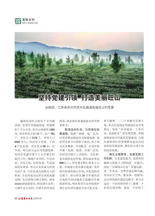 坚持党建引领 打造美丽旺山
