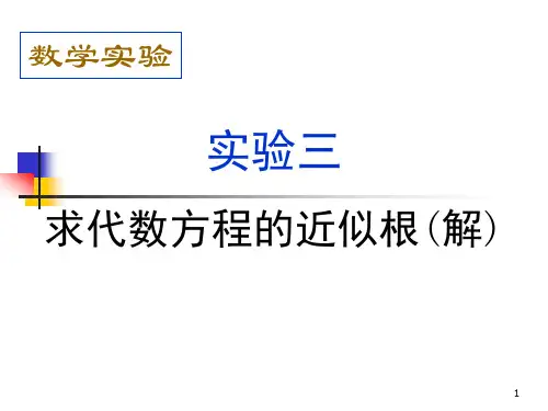 求代数方程的近似根(解).