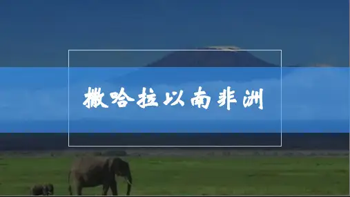 人教版七年级下册 8.3 撒哈拉以南非洲  (共19张PPT)