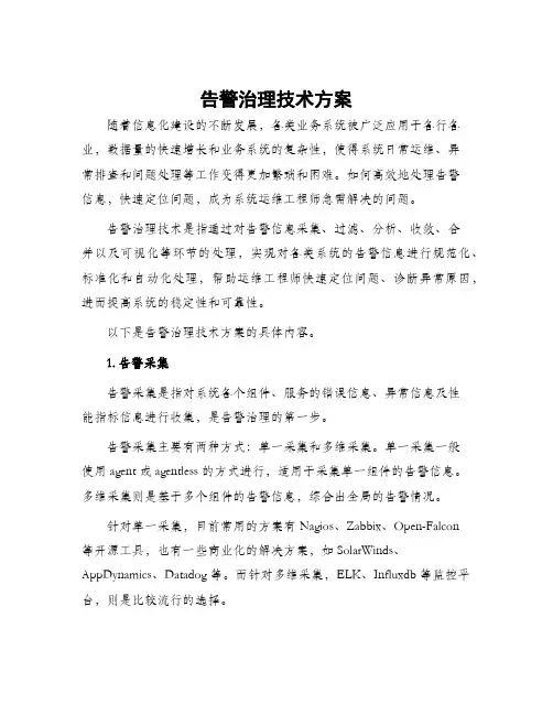 告警治理技术方案