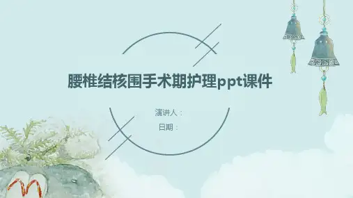 腰椎结核围手术期护理ppt课件