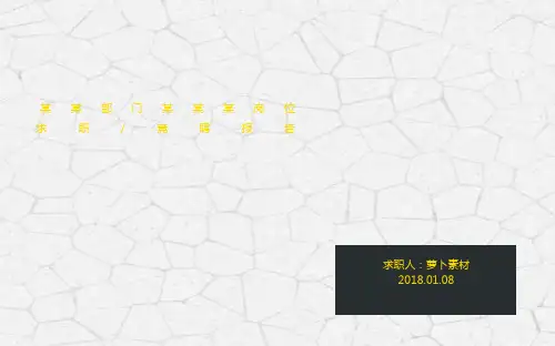 个人简历PPT模板自荐岗位晋升求职竞聘面试自我介绍资料竞选报告 (2)