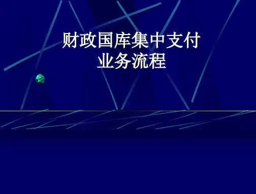 国库集中支付总流程图