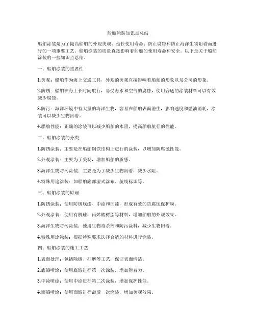 船舶涂装知识点总结