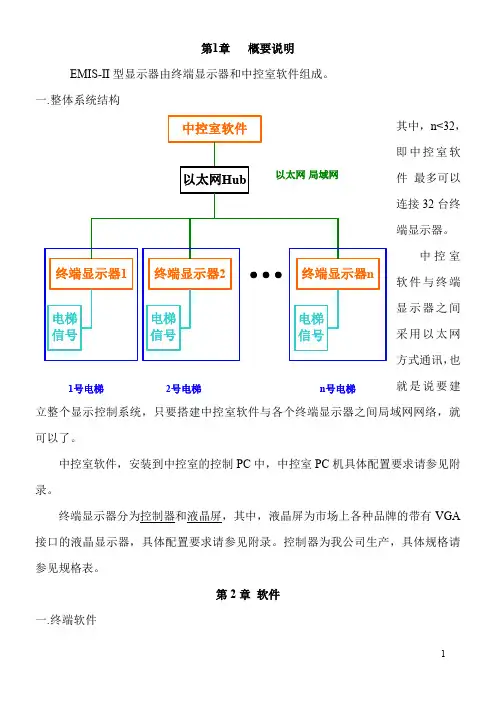 华升富士达EMIS-II电梯软件使用说明书汇总