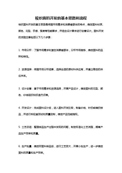梭织面料开发的基本思路和流程