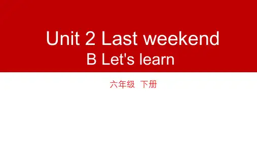 PEP版六年级英语下册 Unit 2 Last weekend B Let's learn精编课件