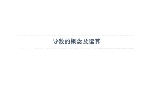 高考数学复习课件：导数的概念及运算