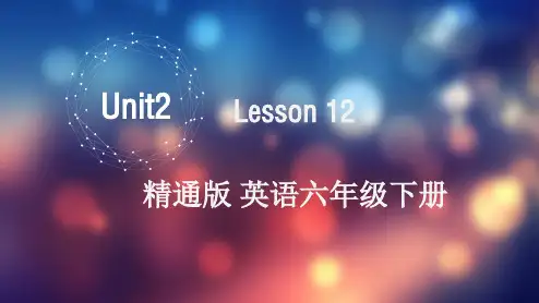 人教精通版六年级下册《Unit 2 There is a park near my home》课件