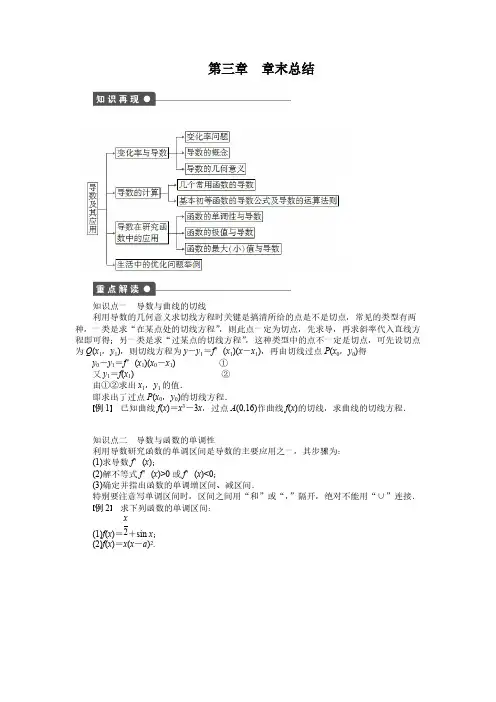 第三章《导数及其应用》章末总结(含答案)