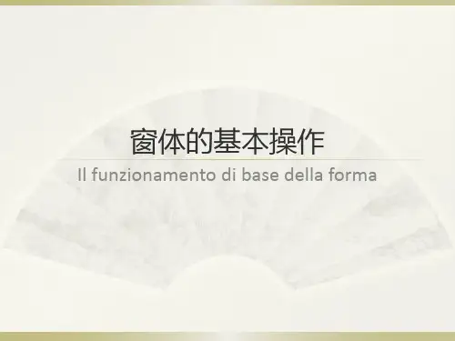 窗体的基本操作
