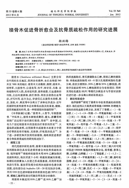 接骨木促进骨折愈合及抗骨质疏松作用的研究进展