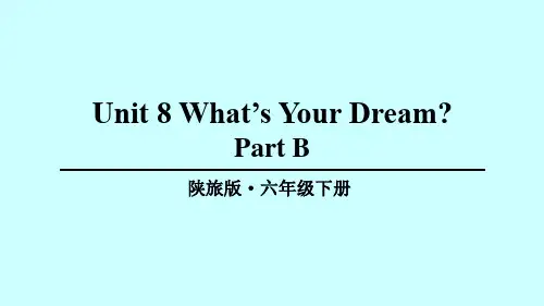 陕旅版六下Unit8 What's Your Dream？ partB 课件