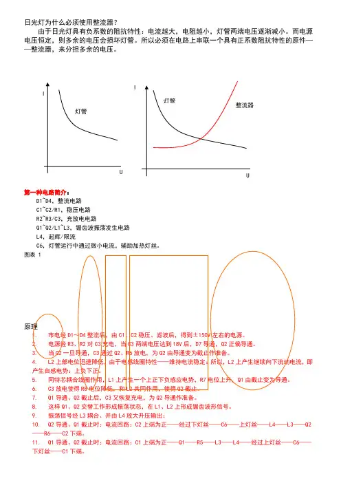 日光灯电子整流器电路工作原理及13种电路图