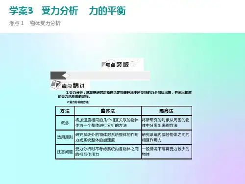 高一物理《受力分析力的平衡》课件