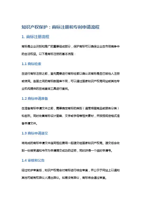 知识产权保护：商标注册和专利申请流程