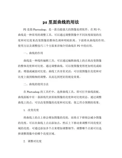 ps里面曲线的用法