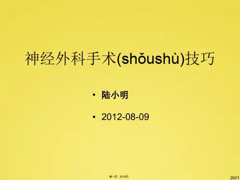 神经外科手术技巧(共16张PPT)