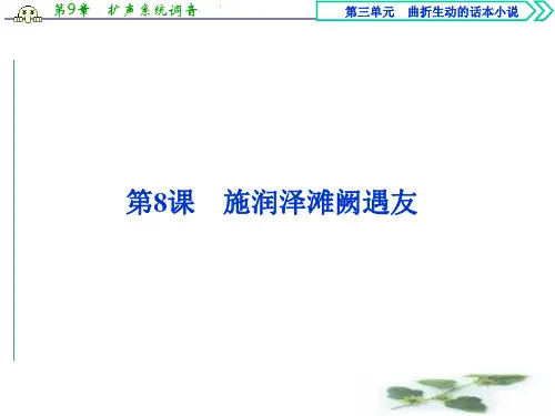 语文鲁人选修中国古代小说选读课件：第三单元第8课 施润泽滩阙遇友