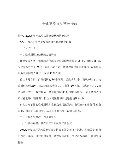 土地卫片执法整改措施.docx