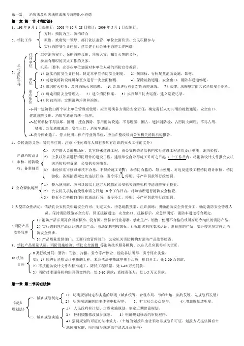 消防法及相关法律法规与消防职业道德