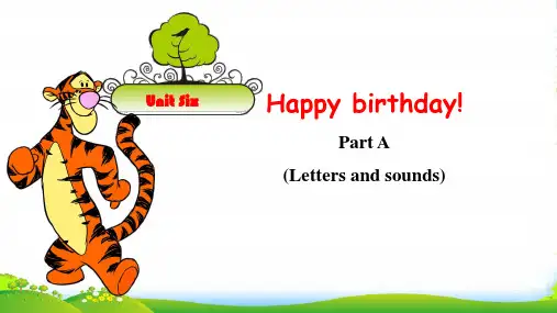 pep三年级英语上册unit6 Part A Letters and sounds-课件