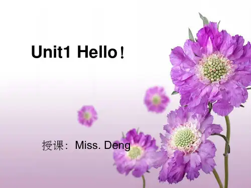 小学三年级英语《hello!》完整ppt课件