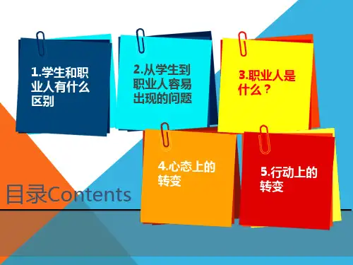从学生到职业人的转变ppt课件