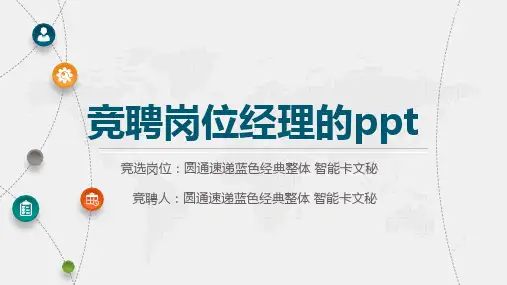 竞聘岗位经理的ppt