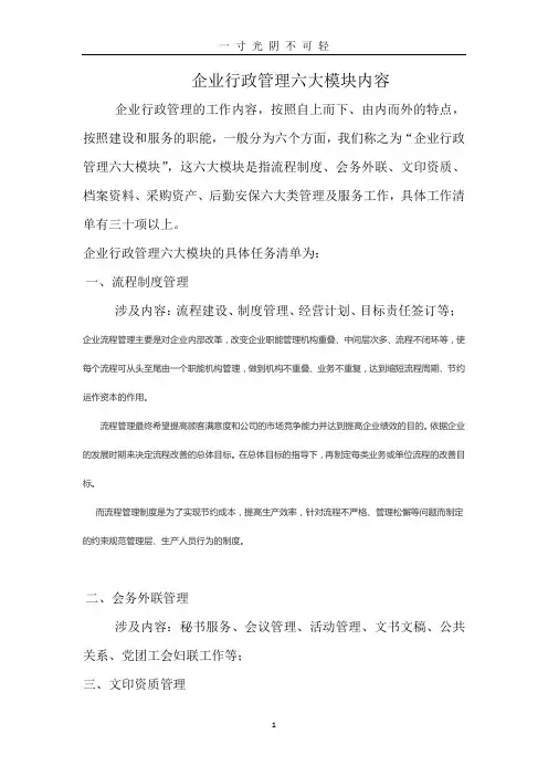 行政管理六大模块.doc