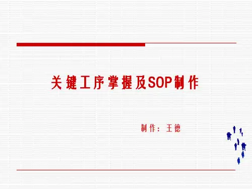 关键工序掌握及SOP制作