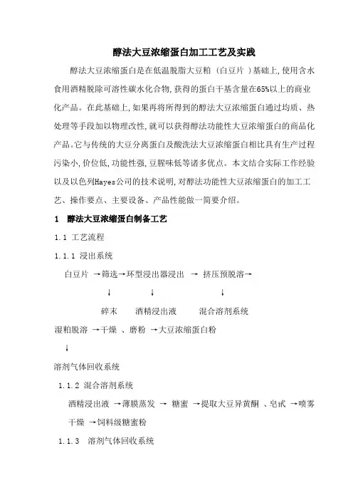 大豆蛋白浓缩加工工艺