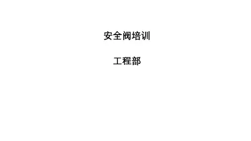 安全阀培训课件(PPT 31页)