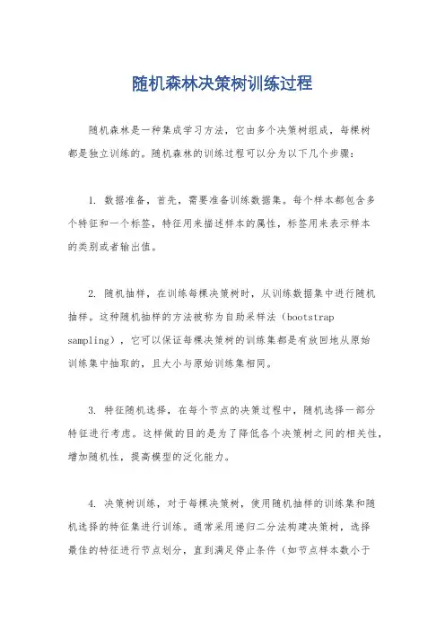 随机森林决策树训练过程